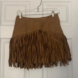 H&M divided fringe skirt size 6